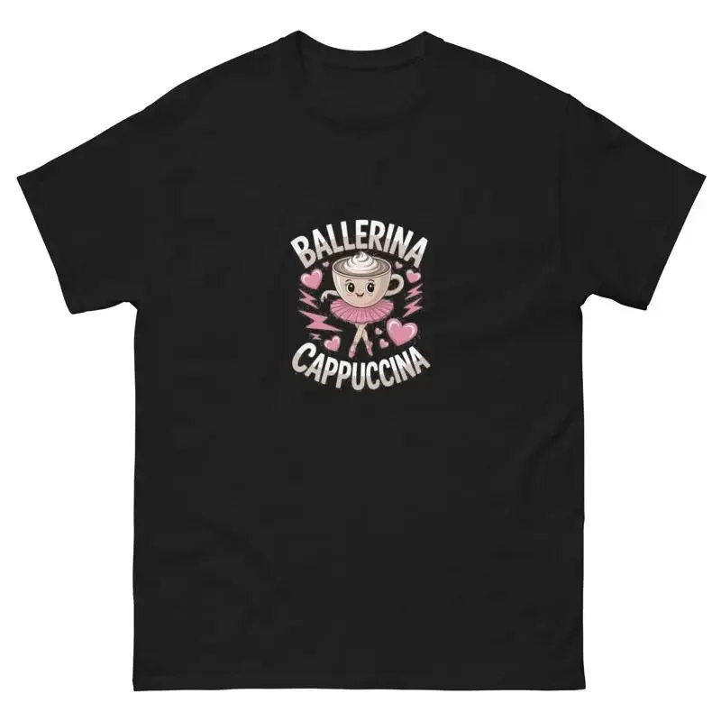 Funny Ballerina Coffee T Shirt Cute Cappuccino Ballet Dancer Lover for Women Kawaii