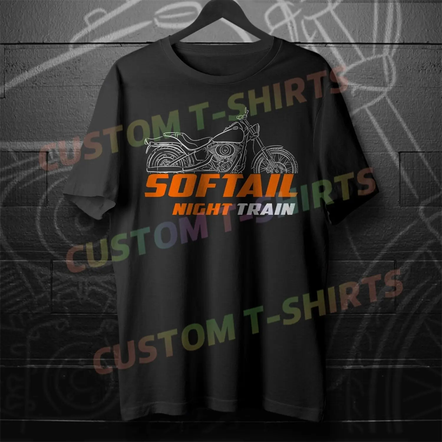 

Harleys FXSTB & FXSTBI Softail Night Train High quality 100% cotton T-shirt S-3XL