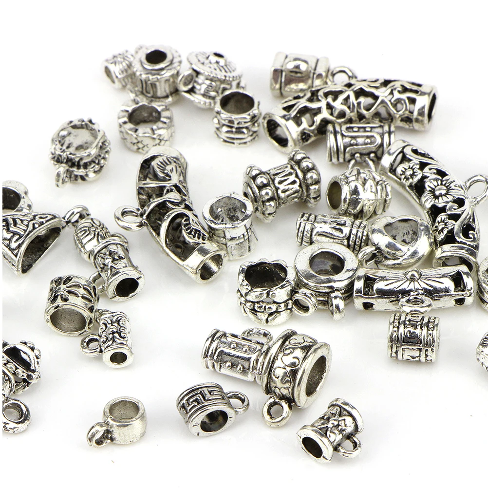 

40pcs Vintage Alloy Spacer Beads Mixed Metal Pendants Jewelry Accessories DIY Gifts Necklace Bracelet Earrings Charms Retro