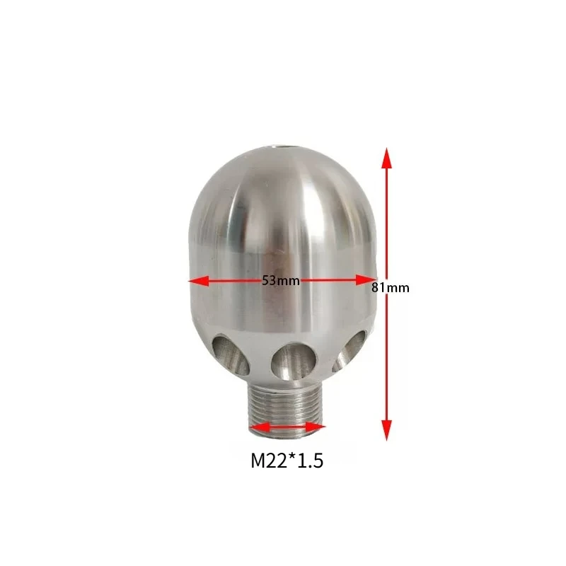 Stainless steel high-pressure cleaning ceramic core water mine nozzle - sewage suction and sediment removal water mine rat head