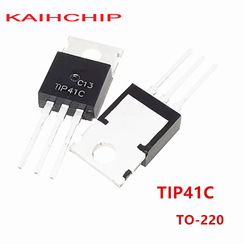 10pcs TIP41C 100V 10A Silicon NPN transistor in a TO-220 Plastic Package