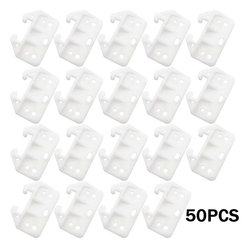 50PCS Plastic Drawer Guides Drawer Track Guides Replacement Furniture Parts For Dressers, Hutches And Drawer Systems Easy To Use