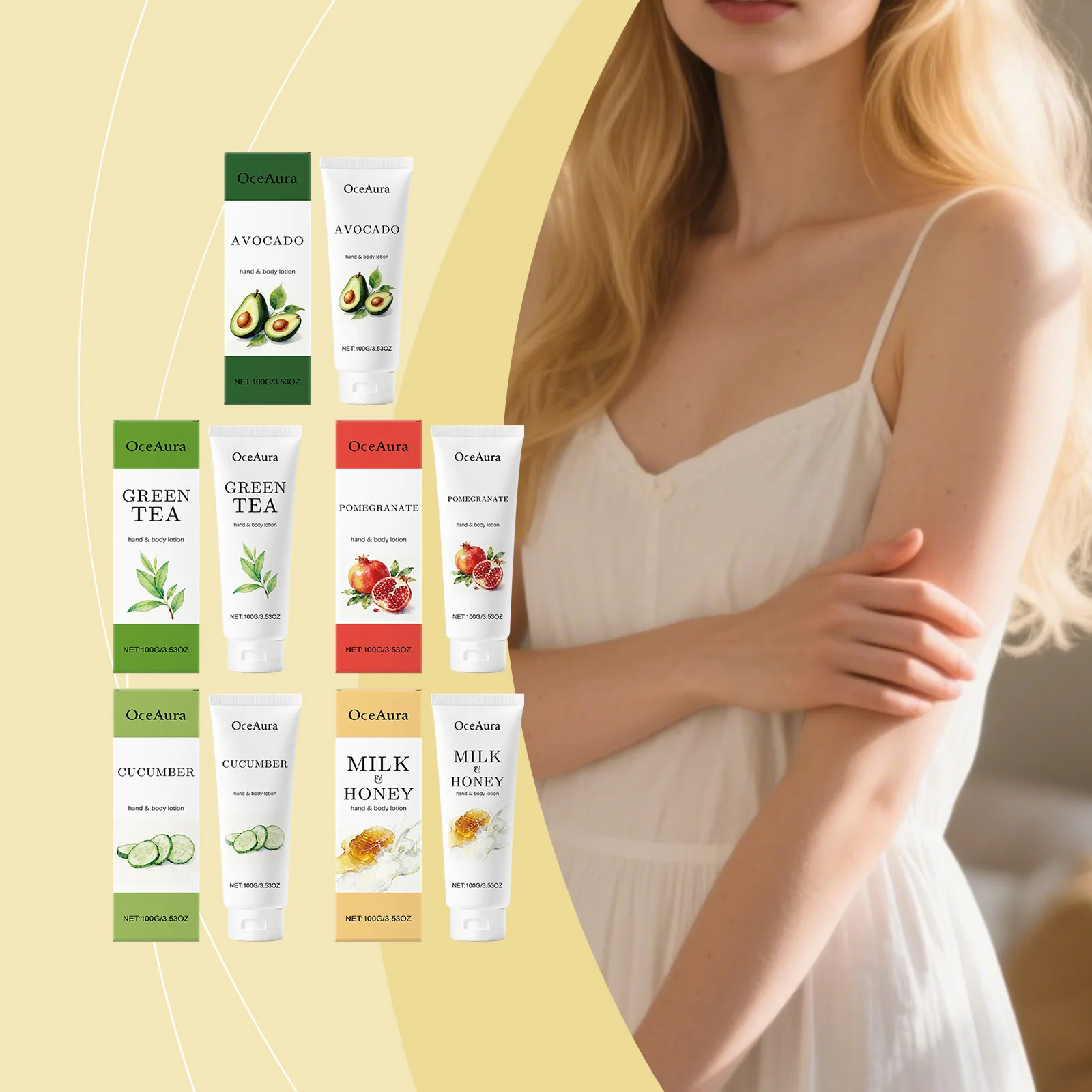 

Moisturizing Body Lotion Dry Skin Hydrating Whitening Refreshing Brightening Nourishing Improve Pores Texture Fragrance Cream