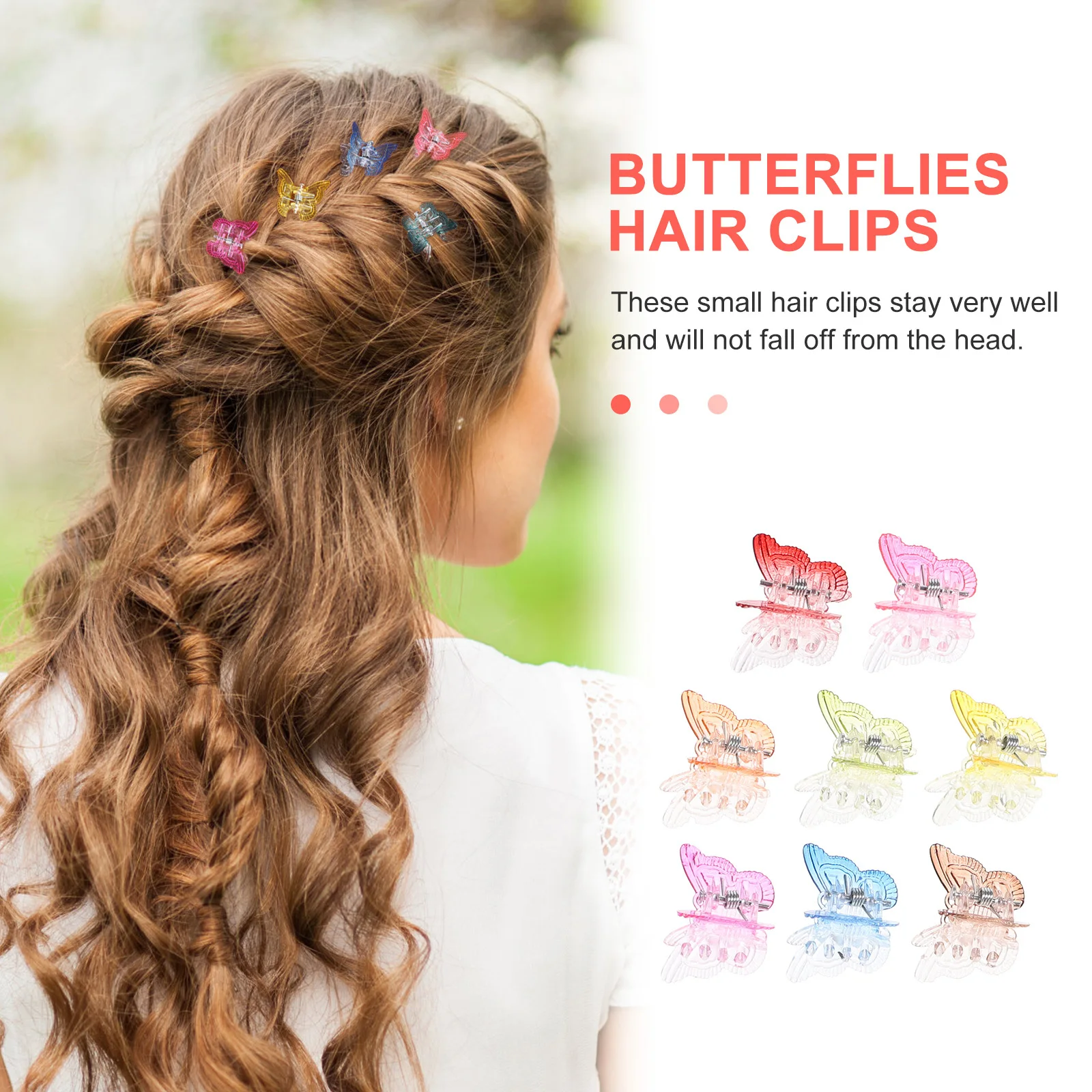 

50pcs Hair Clips For Women Girls Small Butterfly Hair Accessories Elegant Hairpins Party Banquet Daily Wear Claw Clips