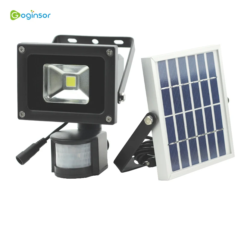 luz solar do sensor de movimento pir sensing floodlight lampada de parede do ponto do jardim 10w 01