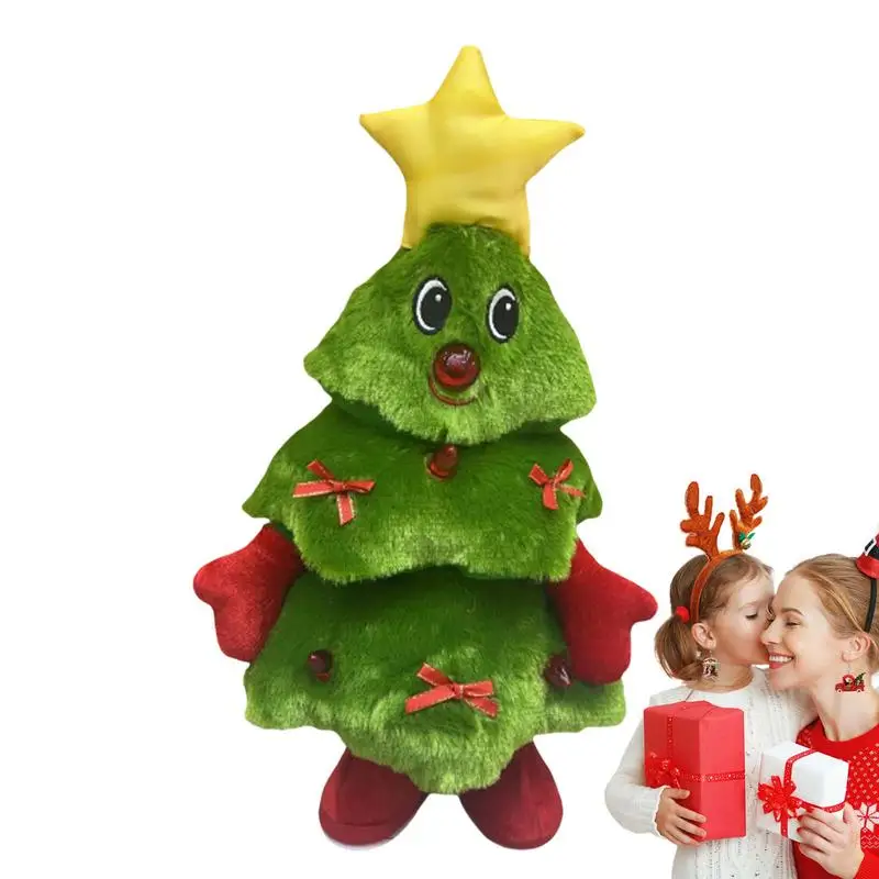 Musical Dancing Christmas Tree Plush Singing Dancing Christmas Tree Doll Playful Festival Toys Decoration Gifts For home