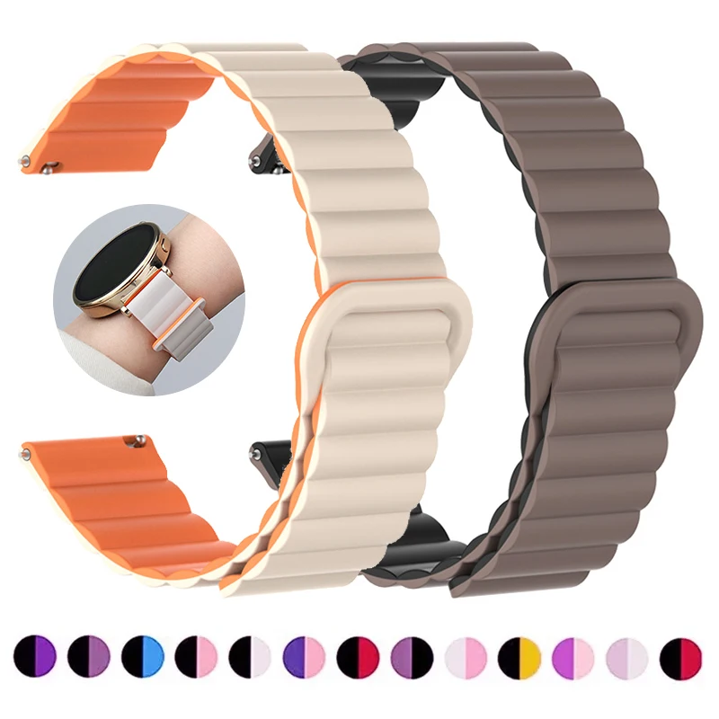 

Magnetic Loop Strap For Samsung Galaxy Watch 7 6 5 4 40MM 44MM 4 6 Classic 46 42 43 47mm 5 Pro Band Silicone 20mm 22mm Watchband