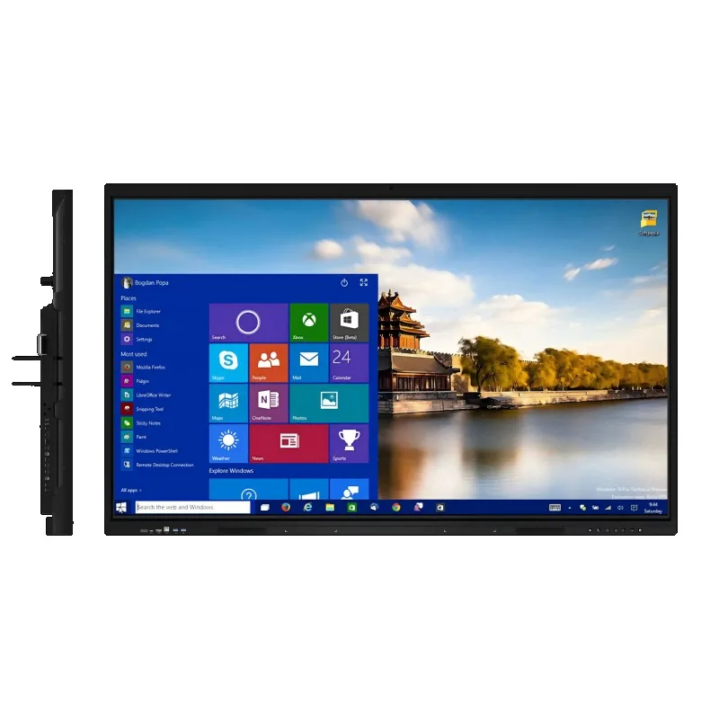 86 Inch Interactive Flat Panel for Digital Signage & Conference 4K Smart Board with Remote Management & Screen Splitting
