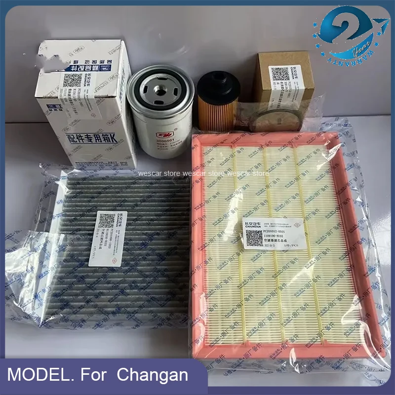 Original 4pcs Filters/set for Changan Kaicene Hunter F70 1.9T PEUGEOT Landtrek 1.9 D20T Engine Air&Cabin&Oil&Fuel Diesel Filter