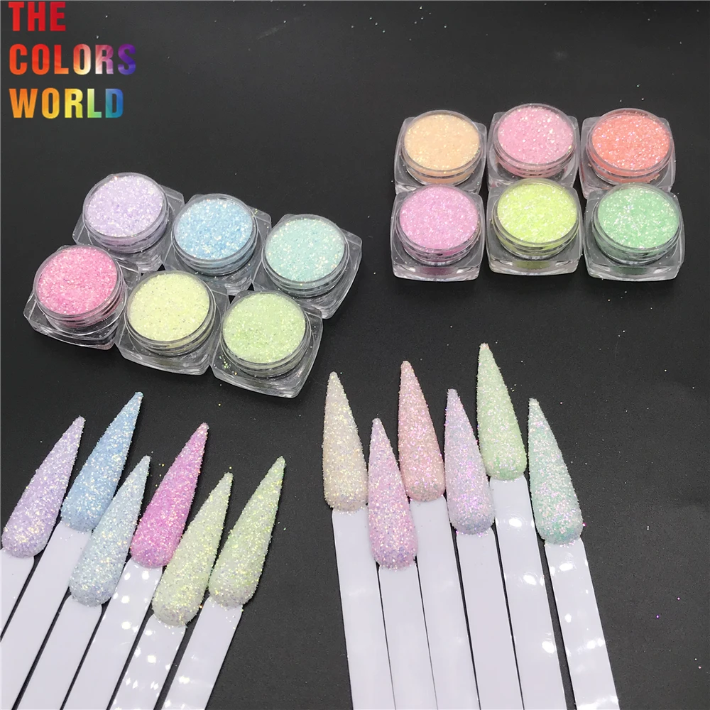 TCT-714  Iridescent Rainbow Candy Colors Nail Glitter Decoration Manicure uñas Tumbler Resin Craft Festival Accessories Supplier