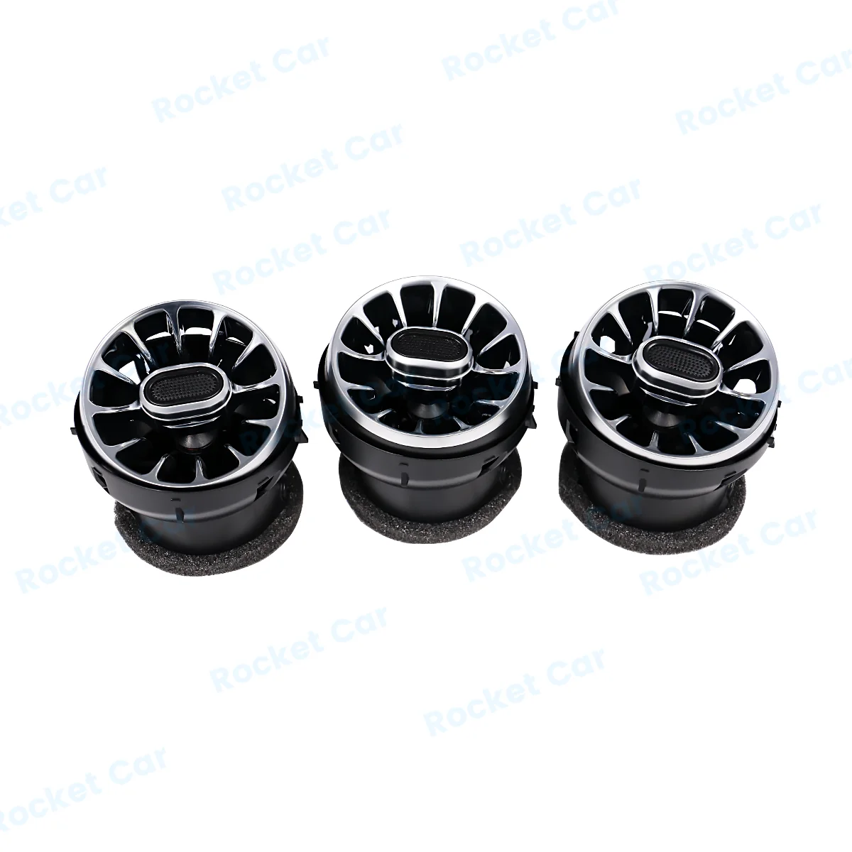 256 Colors New LED Vents For Ford Mustang Car 2015-2021 LED Dashboard Air Conditioning Turbine Air Outlet Ambient Light 6