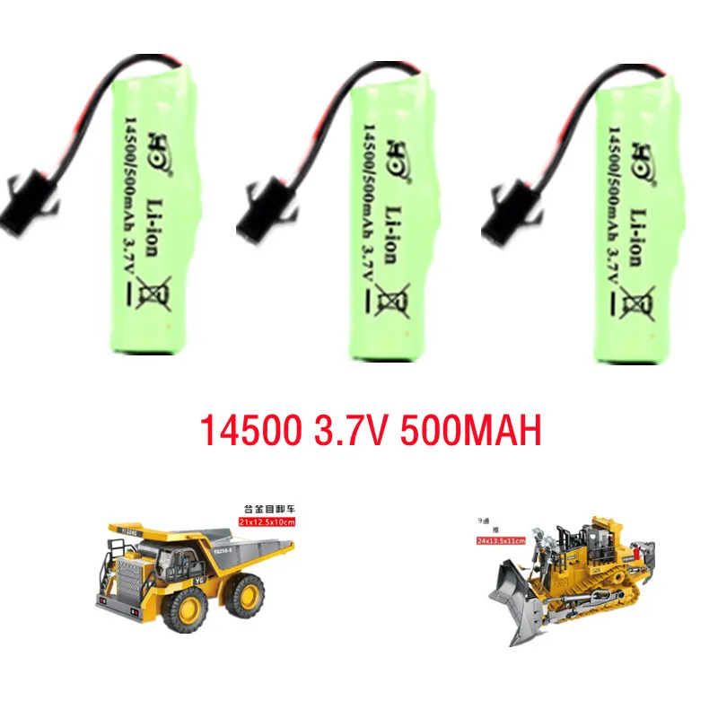 RC03 BC1043 BC1045 DC1047 telecomando in lega RC escavatore dumper Bulldozer ricambi auto 3.7V 500Mah 1200Mah batteria