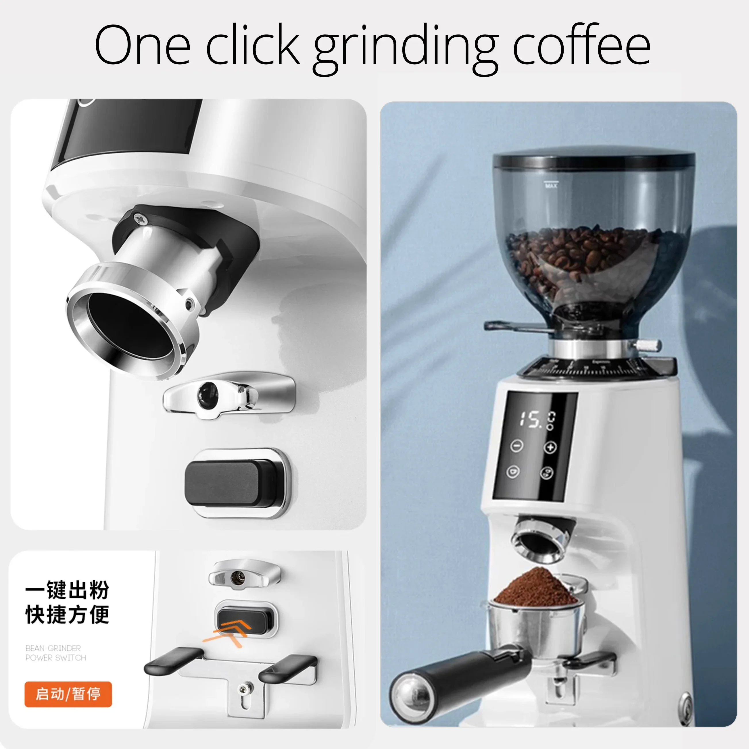 New Arrival Comercial Electric Coffee Grinder Machine 64mm Blade Coffee Grinder Machine 220V Coffee Grinder Machine