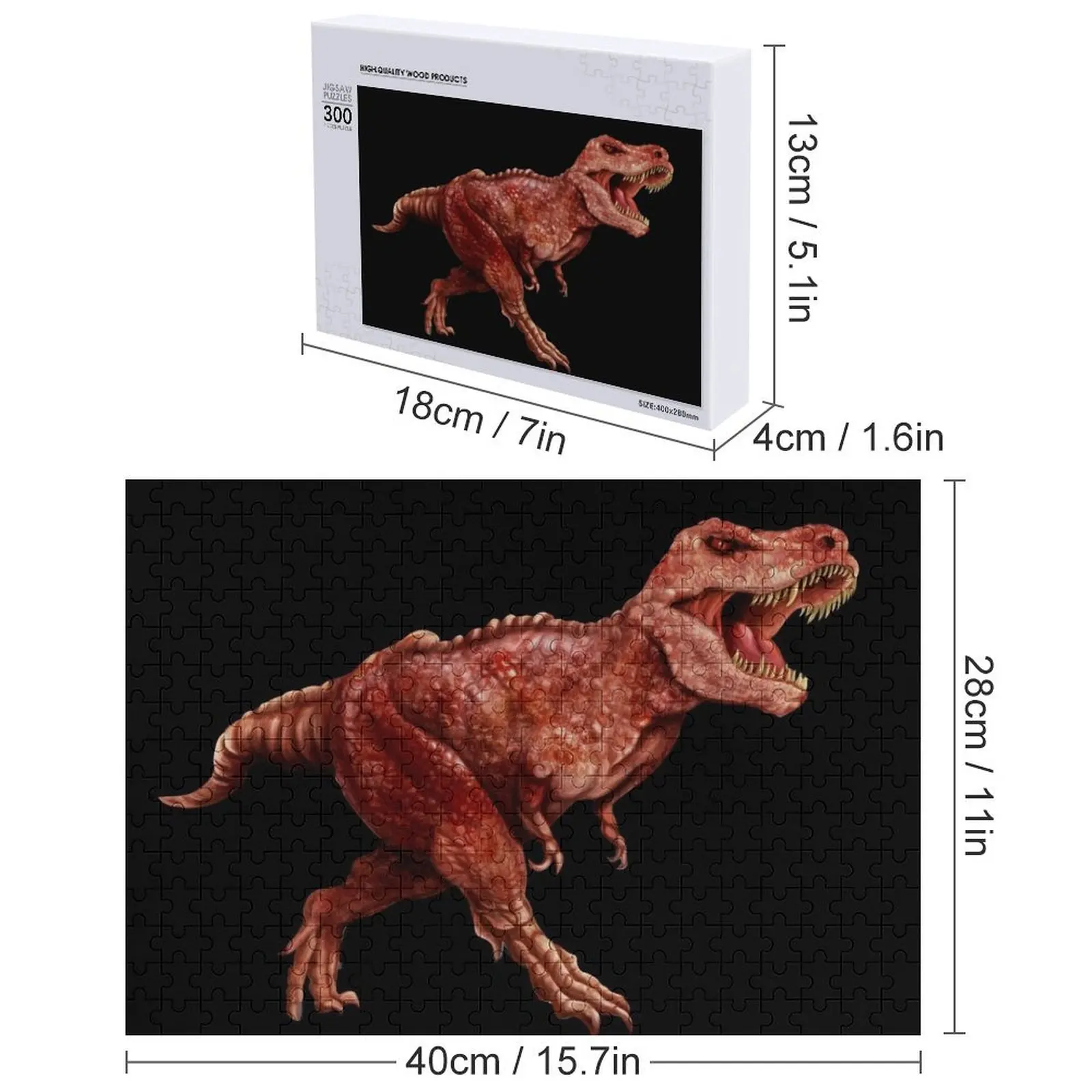 Poderoso tiranossauro rex t-rex ilustração quebra-cabeça presente personalizável novos brinquedos para crianças 2022 quebra-cabeça