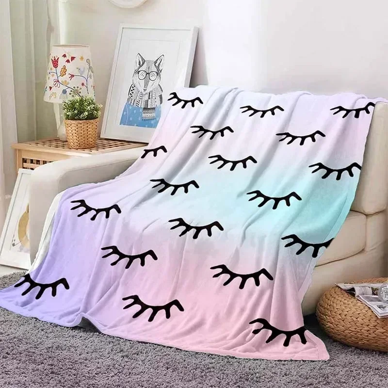 

Digital Printed Eyelash Velvet Soft Plush Blanket Flannel Blanket Home Living Room Bedroom Bed Sofa Lunch Break Picnic Blanket