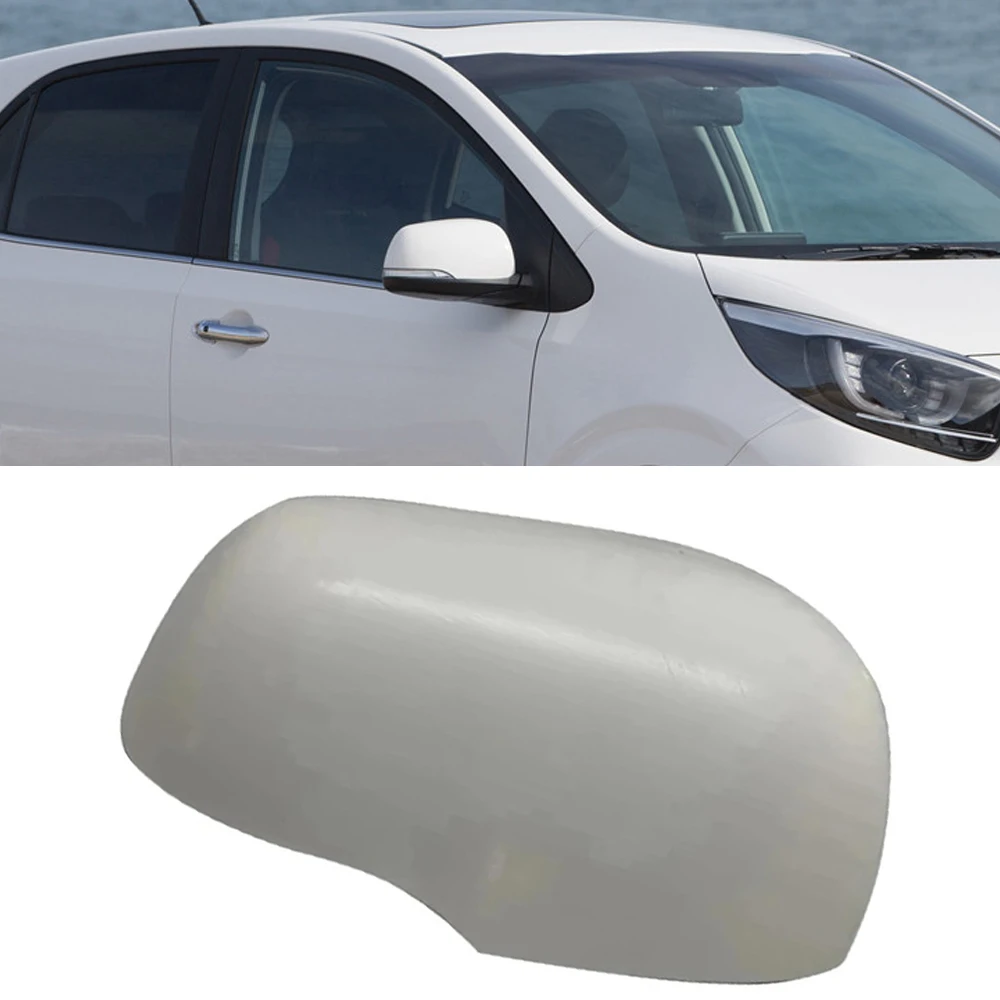 Car Side Mirror Cap Rearview Mirror Cover for Kia Picanto 2011 2012 2013 2014 2015 2016 2017 Left Right Unpainted White