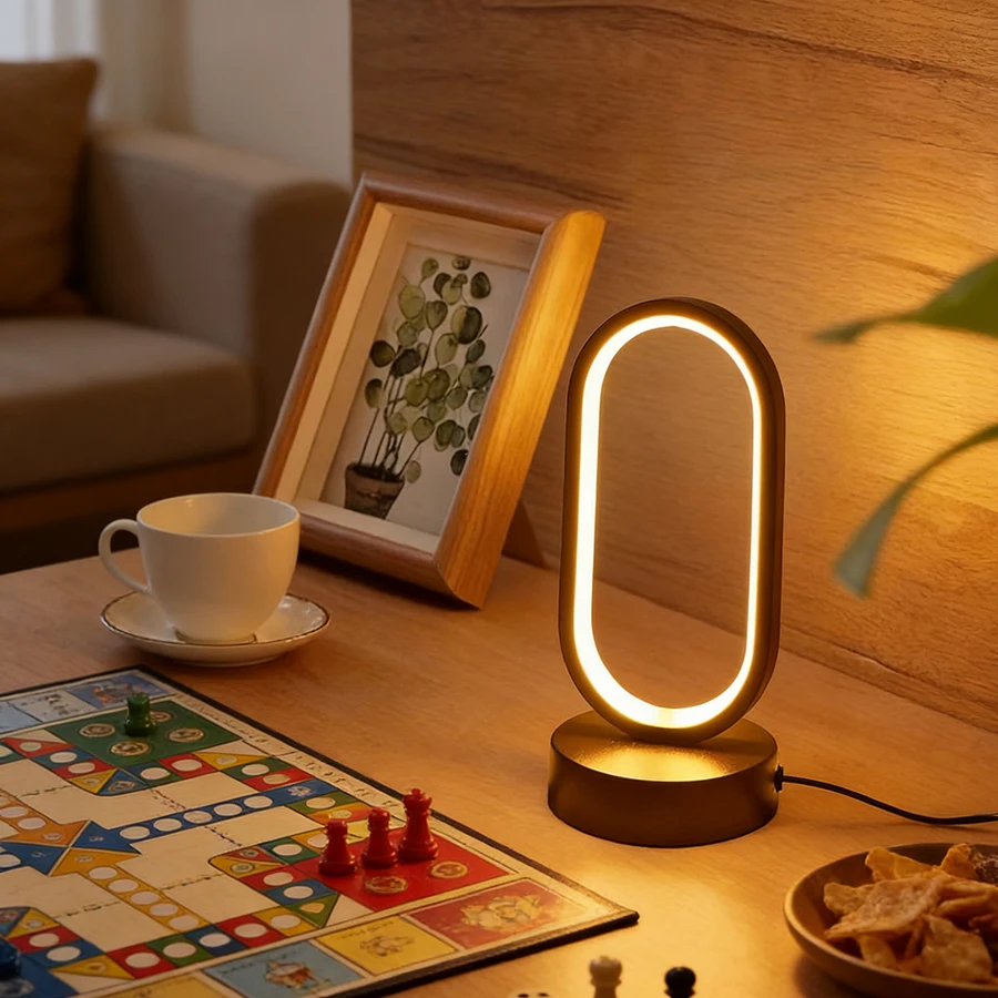 

Мини-настольная лампа с железным кольцом, источник питания USB — трехцветный светильник, подходит для прикроватной тумбочки для кабинета в спальне.