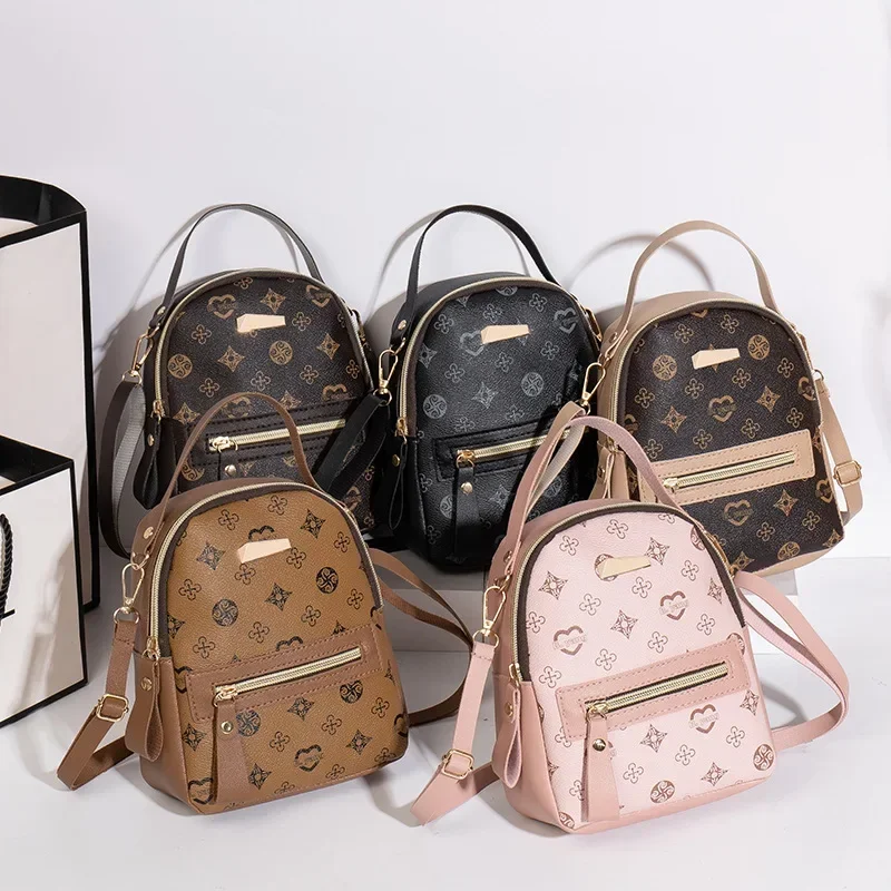 2023 new Korean version of ladies bag fashion casual floral shoulder bag shoulder bag daily casual small backpack