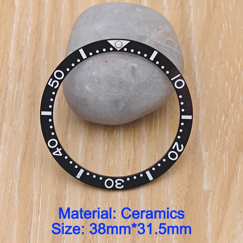 NH35 NH36 حافظة 38 مللي متر * 31.5 مللي متر سيراميك SKX007 ساعة الحافة إدراج مقياس حلقة لأجزاء الساعة المعدلة SKX007 SKX009 SRPD