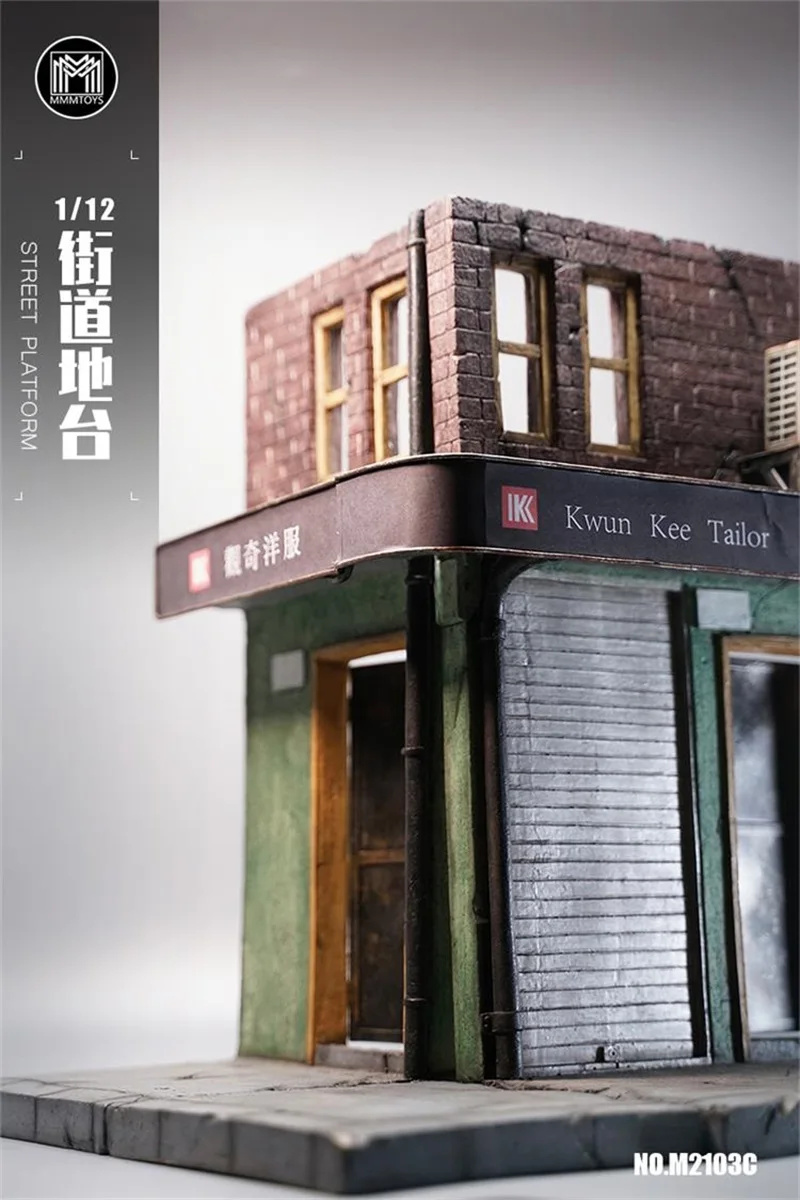 1/12 MMMTOYS M2103 Street Corner Shop Platform Can Be Assembled Model Fit Action Figure Scene Component