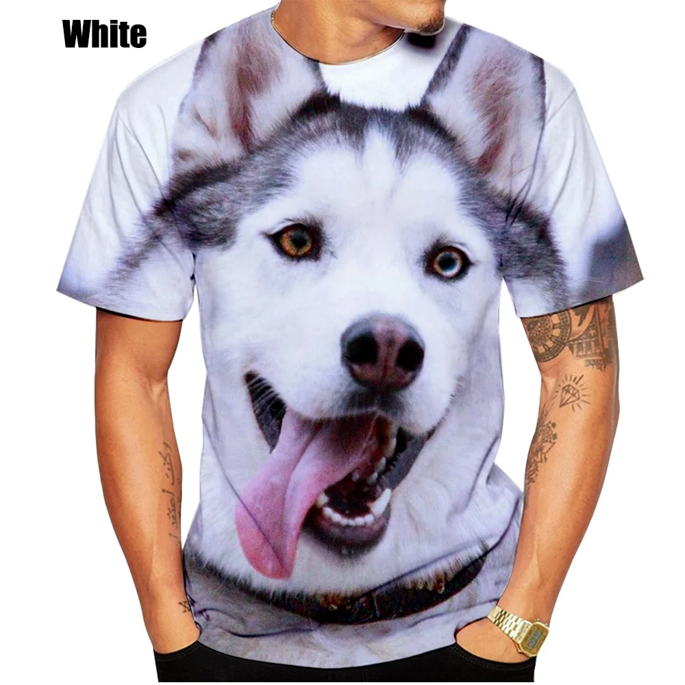 New Fashion 3D Printed Men/women T-shirt Animal Siberian Husky Funny Personality Creative Summer O-neck T-shirt