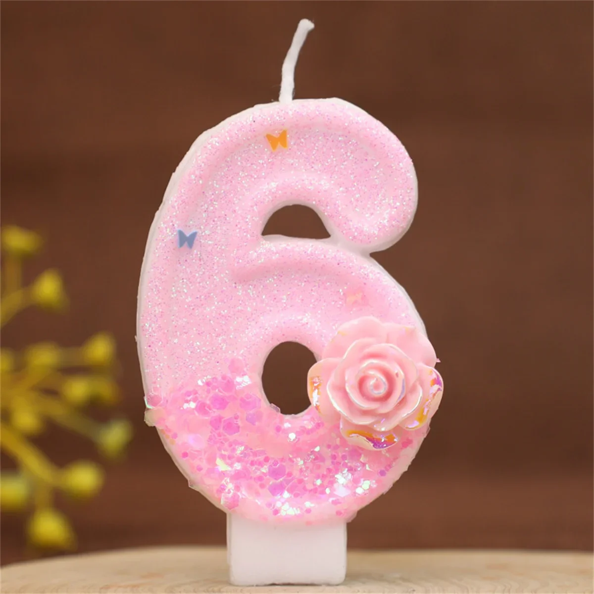 

New Pink Gradient Birthday Candle0-9 Digital Birthday Candles Cake Topper For Top Decoration Wedding Memorial Day Cakes Decor