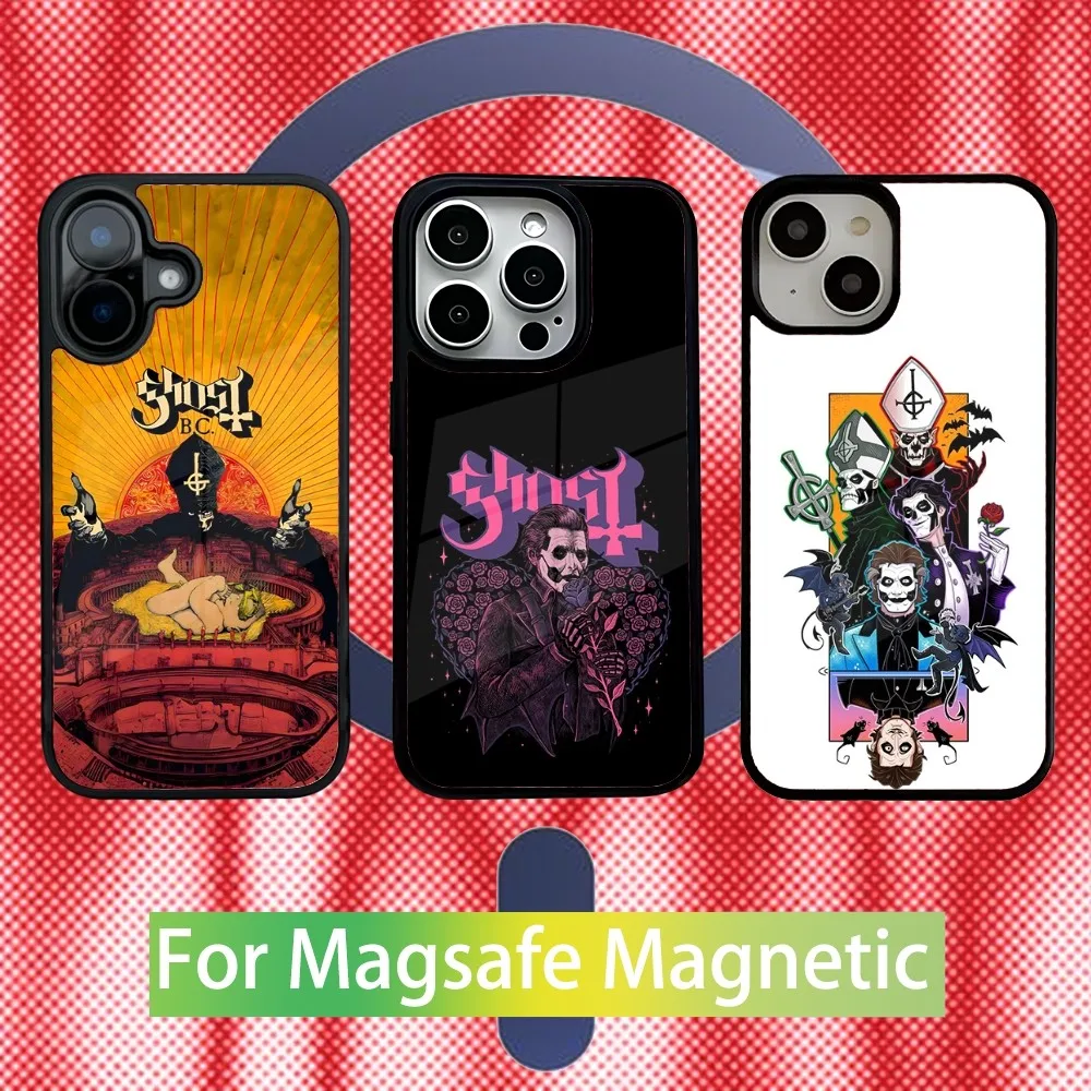 

Heavy Metal Band G-Ghost Phone Case For iPhone 16,15,14,13,12,11,Pro,Max,Plus,Mini New Magsafe Magnetic Wireless Charging