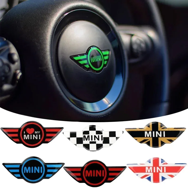 

1 шт. автомобильная наклейка с логотипом на руль для Mini Cooper John Cooper Works R50 R52 R56 R53 R55 F54 F55 F56 F60 авто украшения