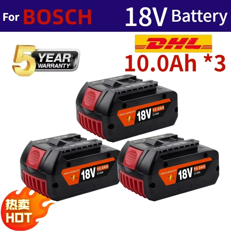 ⚡ ⚡ NEW18V 10Ah Li-Ion Oplaadbare Batterij Draagbare Backup Power Tool Batterij voor Bosch 12000 mah met Indicatielampje BAT609 ? ?