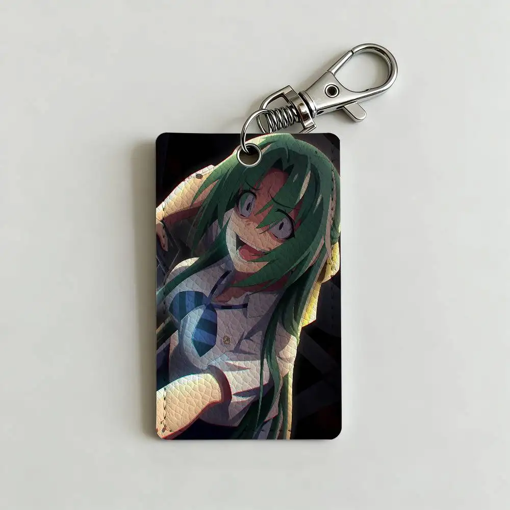 H-Higurashi When They Cry Card Holder Keychain Badge Holder Card Pass Hang Rope Lariat Lanyard for Key Rings Accessories Gift