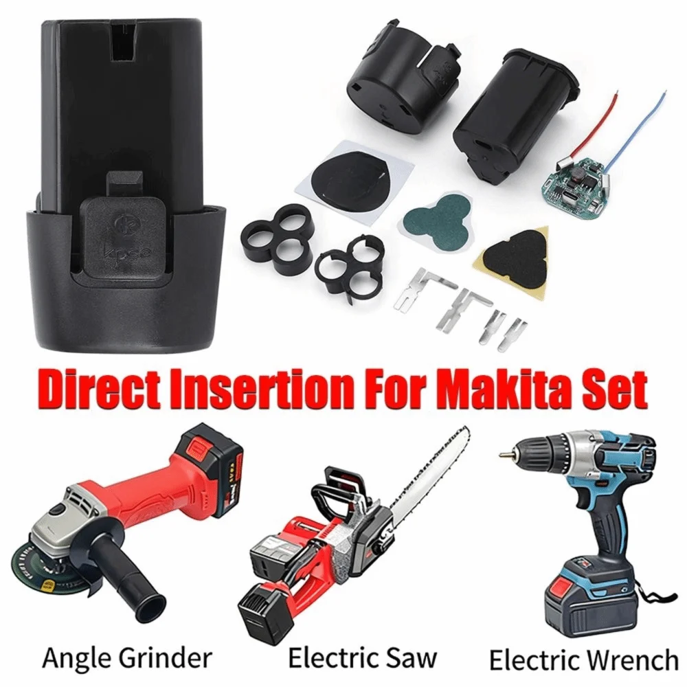 Direct Insertion For Makita Set Triangle Shape 18650 Lithium Lithium Battery Kit DIY 12V Voltage Power Tool Battery