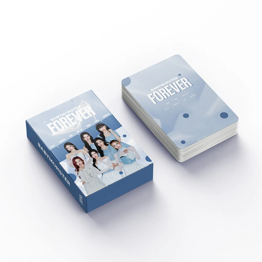 55pcs KPOP BABYMONSTER Album Forever photocard AHYEON ASA RUKA Star periferiche Double sided LOMO Card Fans Collection Gifts