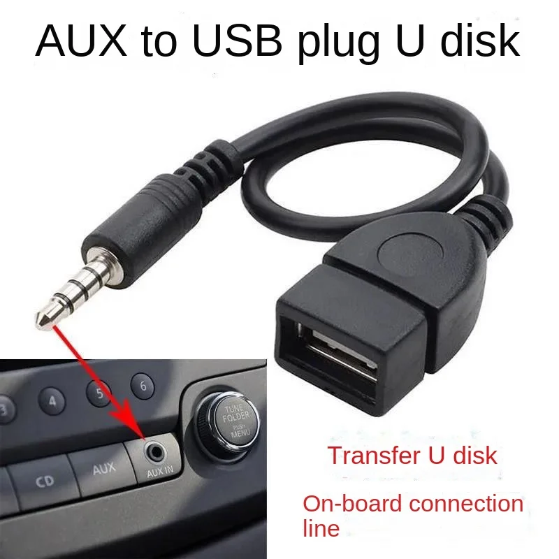 Car MP3 Player Converter 3.5 mm Male AUX Audio for Audi A4 S4 A5 A6 S6 Q3 Q5 Q7 Q8 S5 A7 S7 A8 S8  (