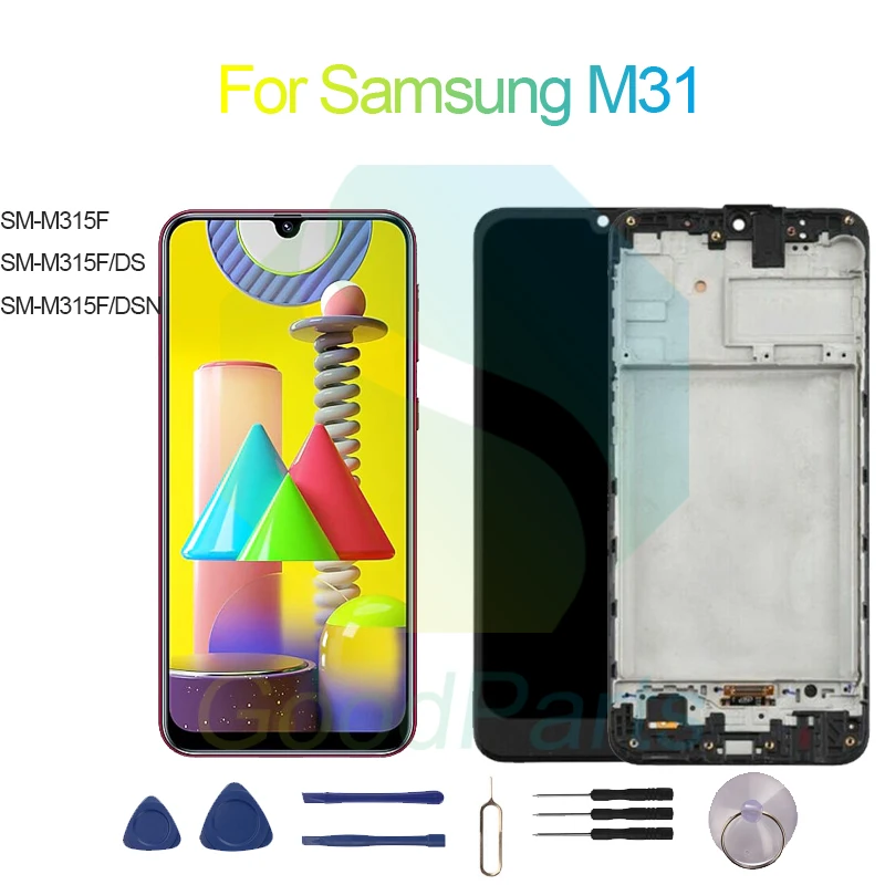 

For Samsung M31 Screen Display Replacement SM-M315F, SM-M315FDS, SM-M315FDSN M31 LCD Screen Display Touch Digitizer Assembly