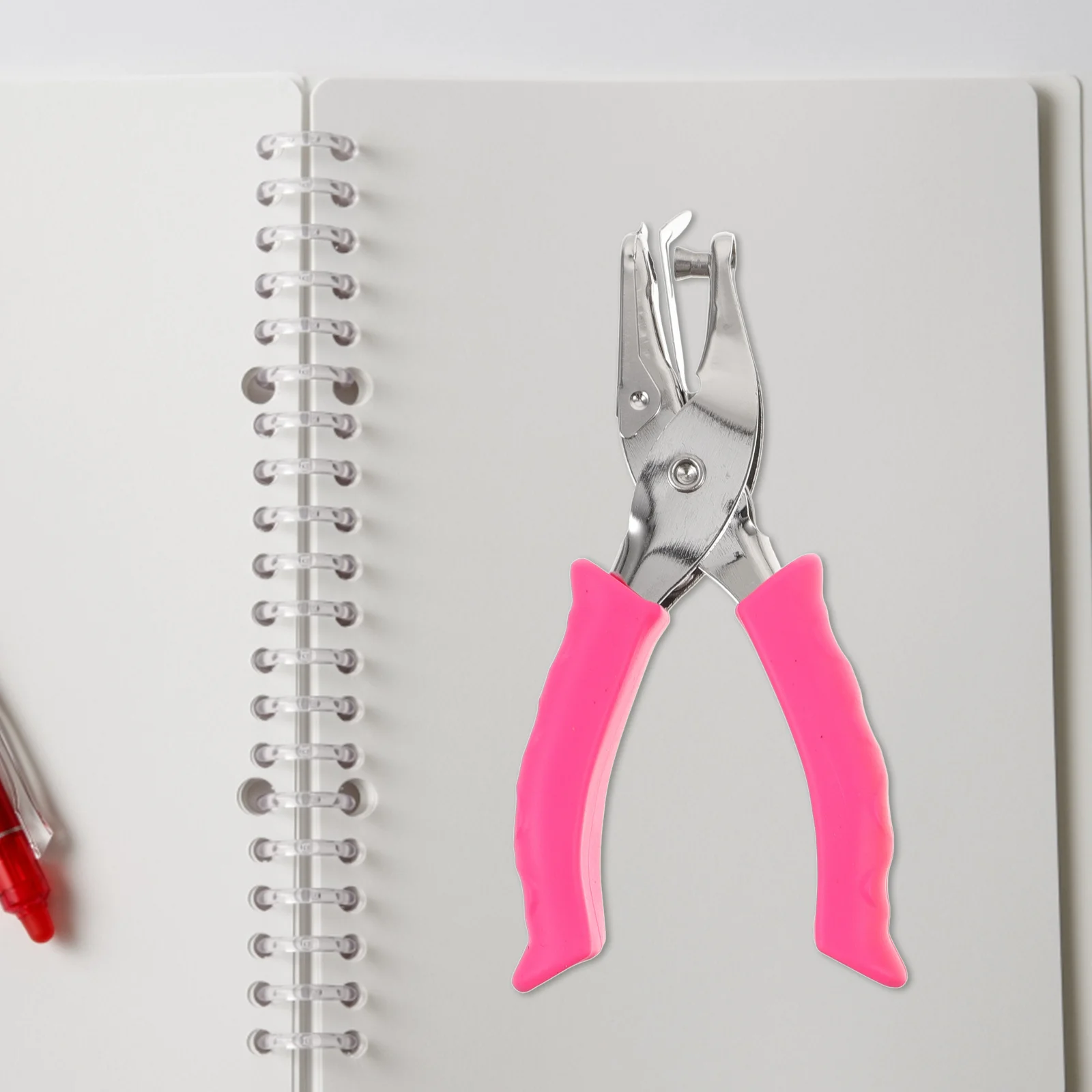 2 قطعة ثقب معدني محمول خرامة ورق واحدة للبالغين أداة قرطاسية مكتبية وظيفة #1