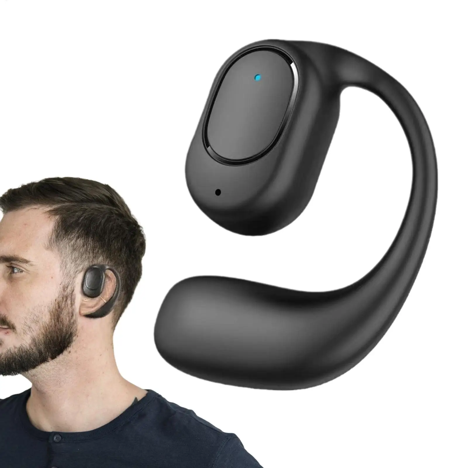 سماعات أذن بلوتوث لاسلكية مفتوحة واحدة، سماعات أذن رياضية لاسلكية داخل الأذن، مكالمات واضحة، سماعة أذن مريحة لتشغيل القيادة #4
