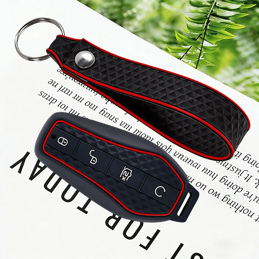 

Premium Key Chain For Car-Silicone Car Key Cover For BYD Atto 3 Han EV Dolphin Song PRO Max Tang DM Yuan Dolphin E2 Qin PLUS