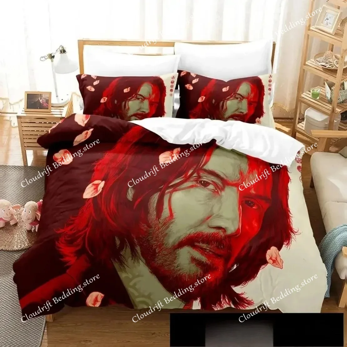 

3D HD printed Movie John Wick Bedding Sets John Wick Duvet Cover Bed Set Quilt Cover Pillowcase Boys Adult Home Textile