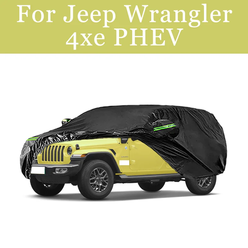 

Full Car Cover For Jeep Wrangler 4xe PHEV Waterproof Summer Sun Shade Anti-UV Winter Rain Snow Prevent Cover