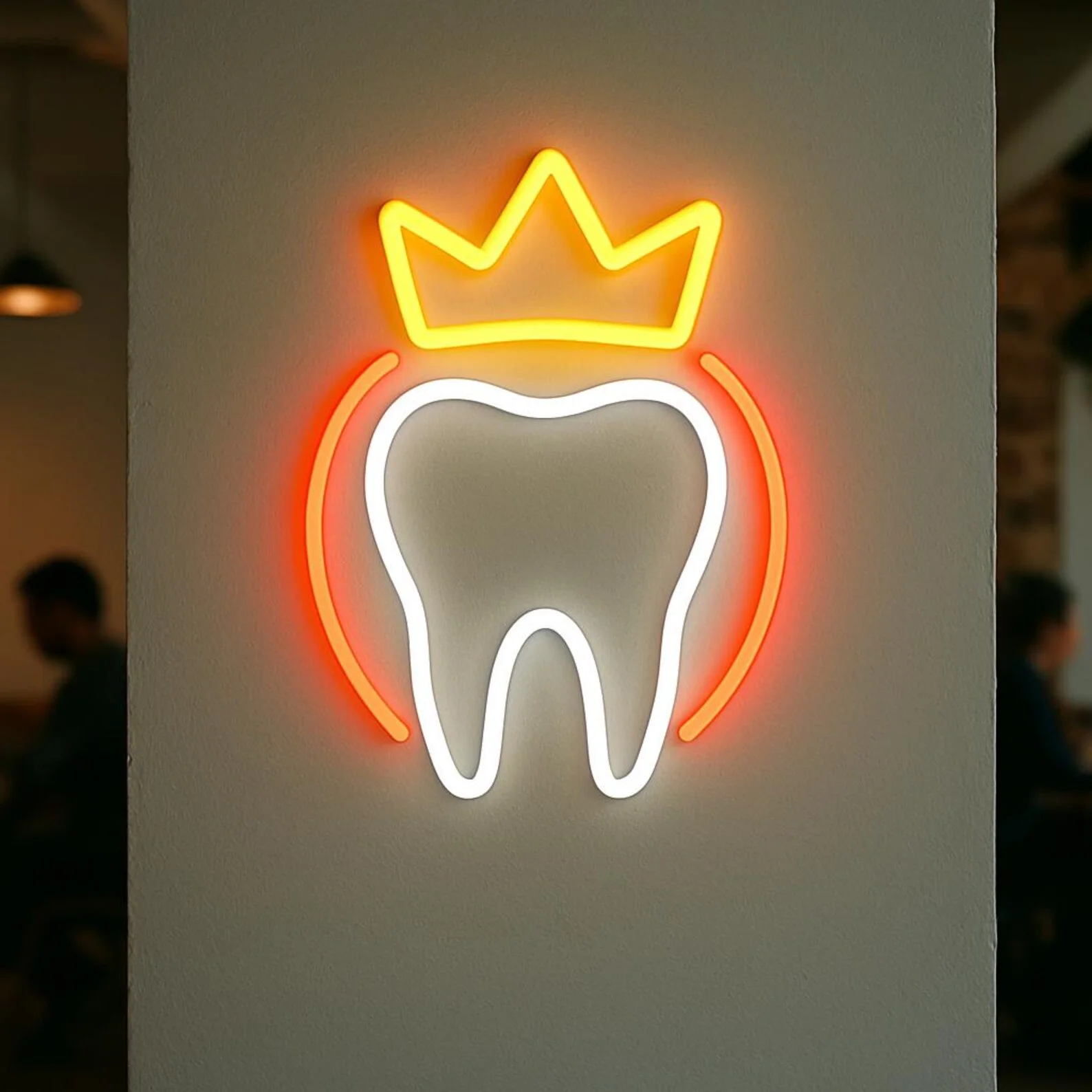 Tooth with Crown Neon Sign, Dentistry Light, Hospital Led Sign,Gift Idea for Dentist