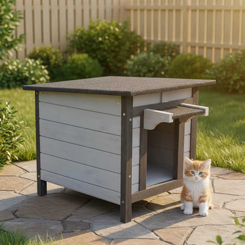 Outdoor Waterproof Fir Wood  House Weatherproof  Shelter Pet Cottage for s Small Dogs Easy to Assemble