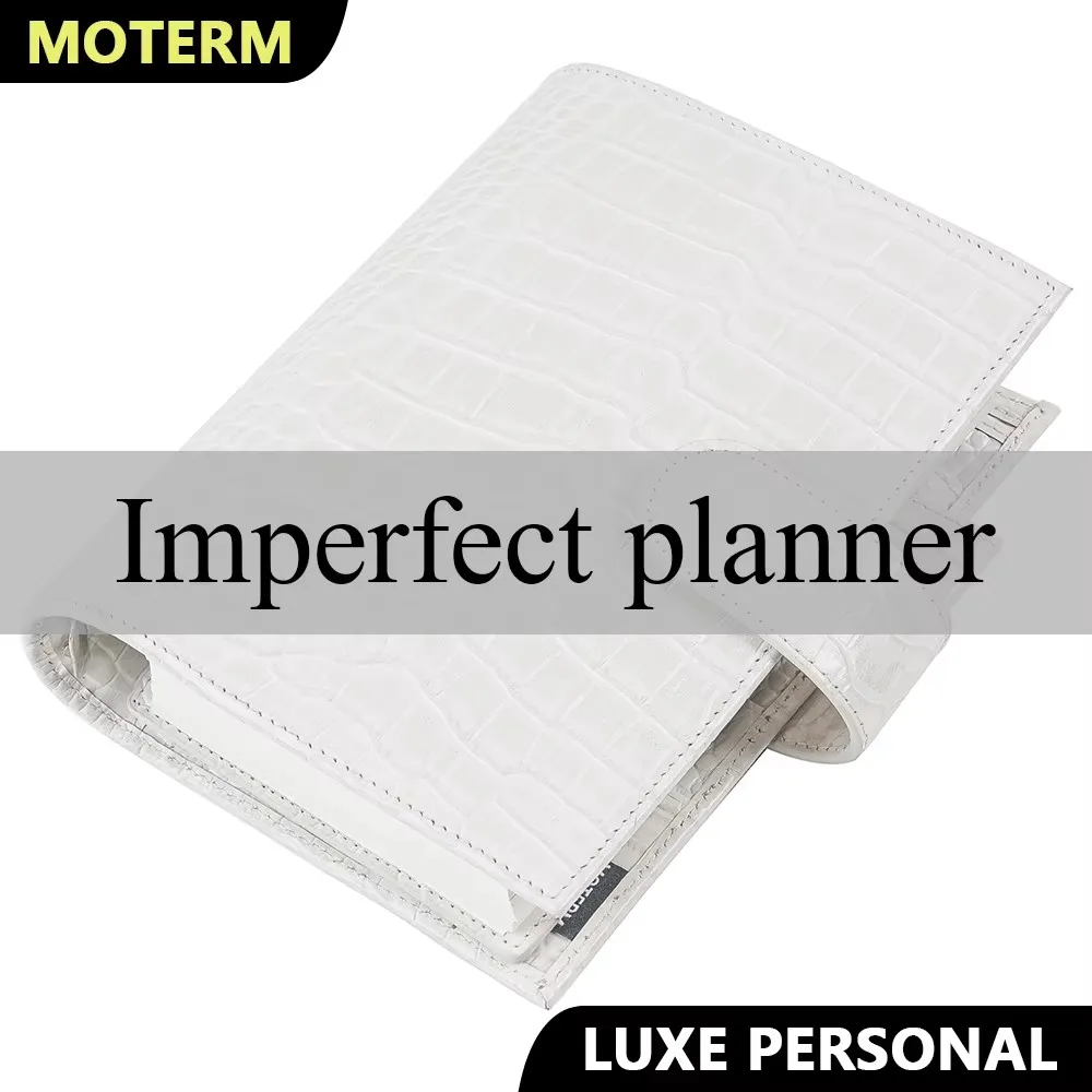 Limited Imperfect Moterm Luxe Personal Size Planner with 30 MM Rings Binder Diary Agenda Organizer Genuine Journal Notepad