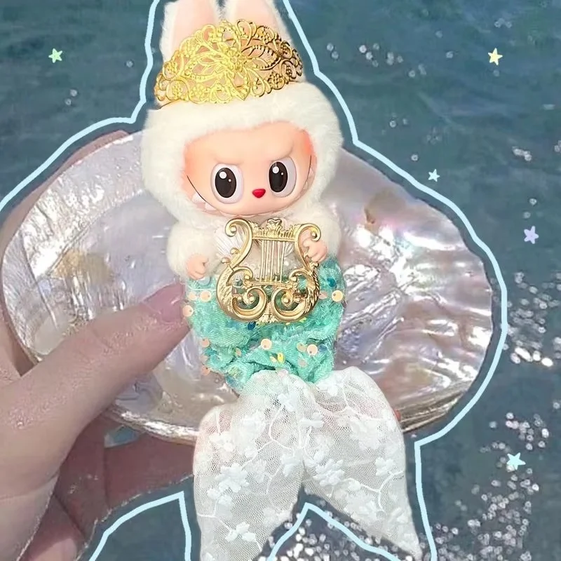 

Только одежда, костюм русалки, бикини для одежды, аксессуары для кукол, купальник для куклы 17 см, жемчужные костюмы в виде ракушки, кукла, переодевание