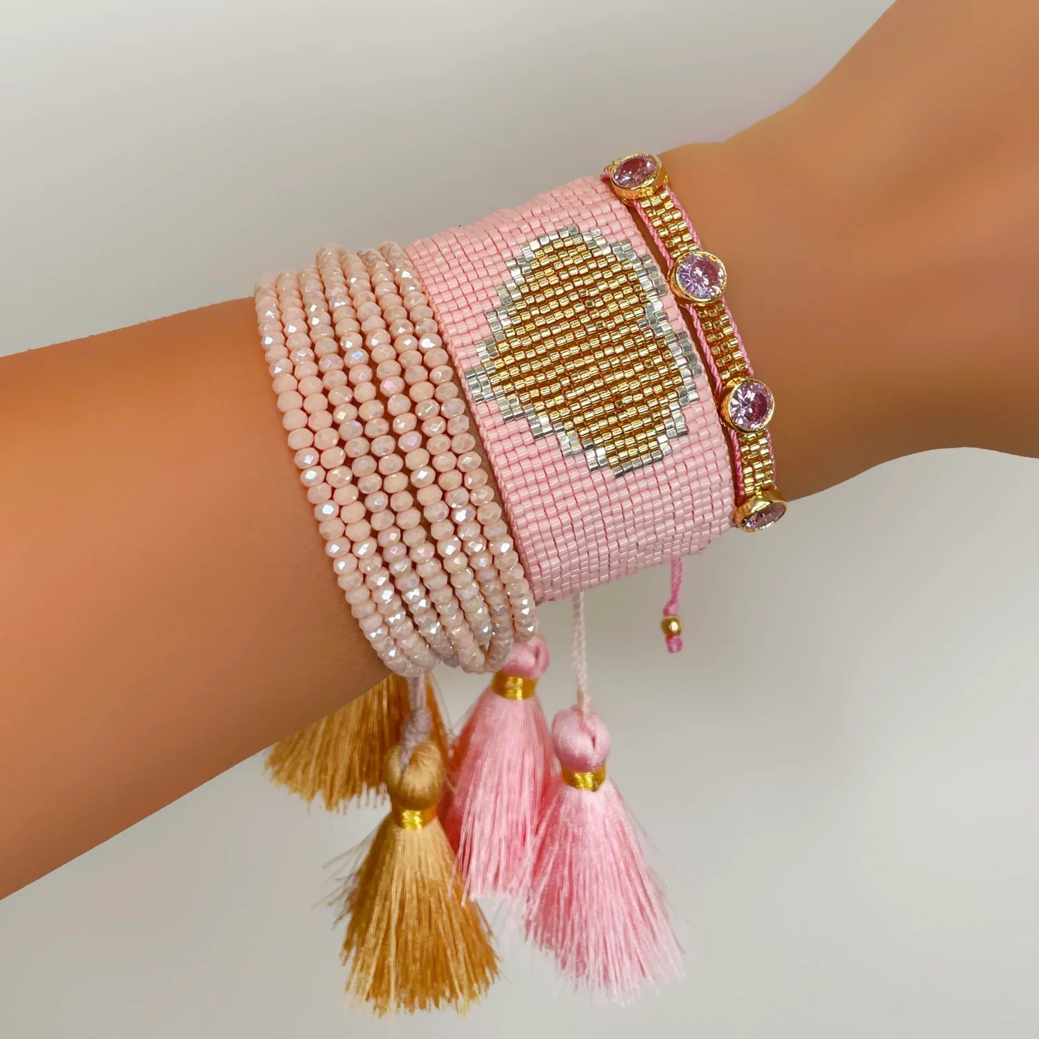 

handmade MIYUKI Bracelet Women heart Pulseras Mujer Moda Bohemia Jewelry Turkish Evil Eye Bracelets Handmade Armband Gif