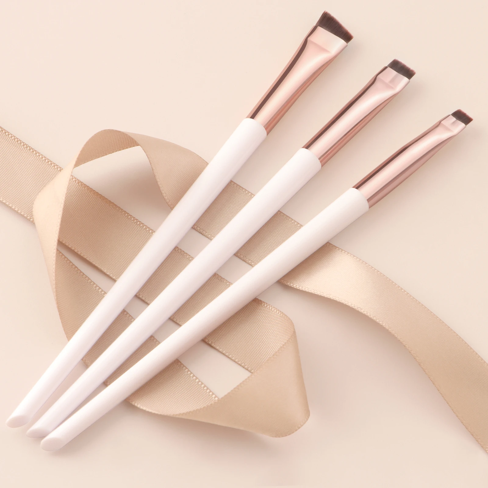 3Pcs edge eyeliner brush oblique head eyebrow brush outline eyeliner brush ultra-thin eyeshadow brush makeup tools