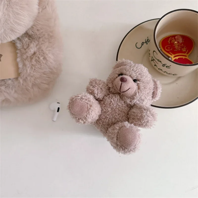 

3D Cartoon Plush Bear Case for AirPods Pro2 Airpod Pro 1 2 3 4 Bluetooth Earbuds Charging Box Protective Earphone Case Cover