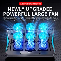 Q3 Gaming Laptop Cooler With Six Fans Adjustable Height Silent Cooling Pad Laptops Computer Stand For Laptops Below 15.6-inch - Image 3