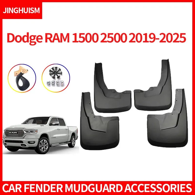 Chlapacze Akcesoria Samochodowe Osłony Przeciwbłotne Modyfikacja Zewnętrzna Samochodu Ochraniacze Przed Błotem i Zabrudzeniami Do Dodge RAM 1500 2500 2019-2025