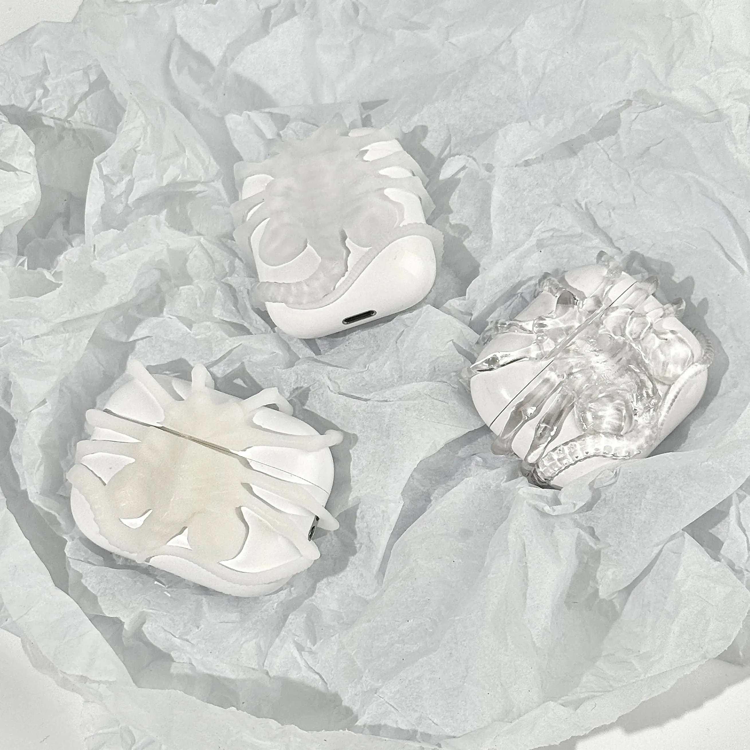 

Чехол для наушников Alien Facehugger по индивидуальному заказу для AirPods2/AirPods3/AirPodsPro, оригинальный чехол для наушников с 3D принтом, подарок «сделай сам»