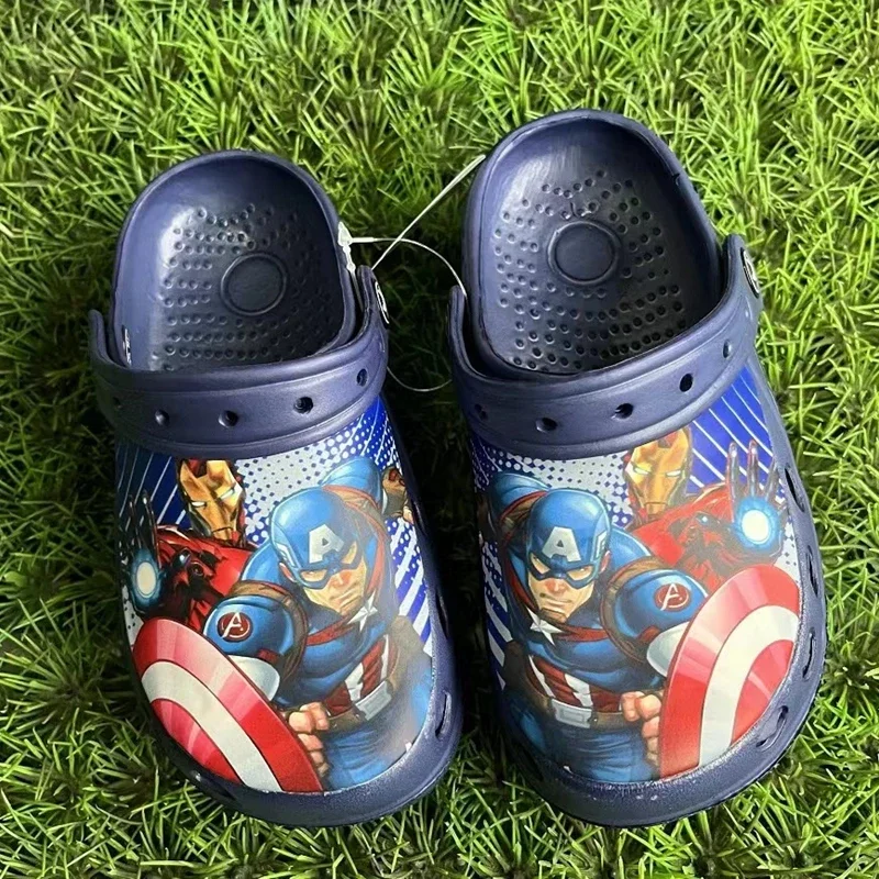 Kids Summer Sandals Children Garden Shoes Baby Boys Girl Cartoon Captain America Sandals Slipper Kids Indoor Outdoor Beach Wear